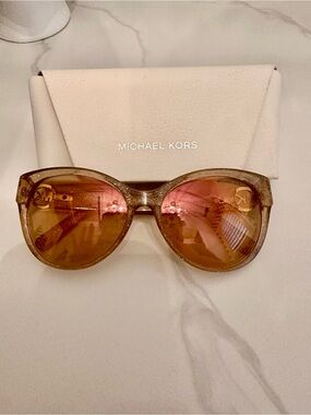 Michael Kors MK 6026 Tabitha I Glitter Cat Eye Sunglasses With Case